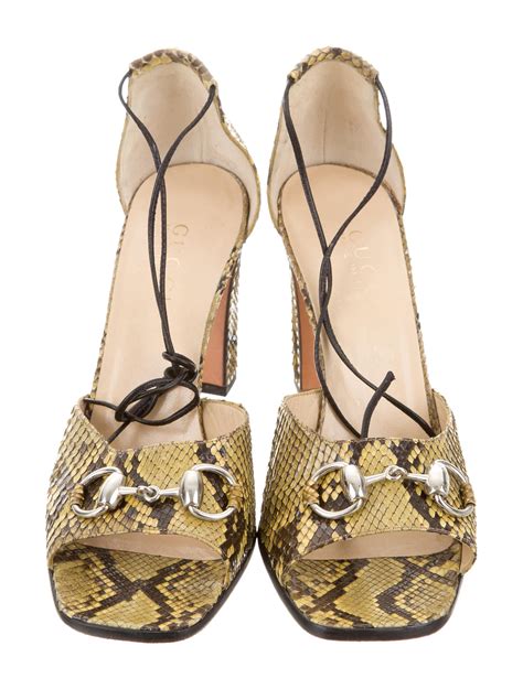 gucci snakeskin sandals|authentic Gucci sandals women.